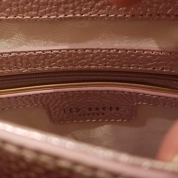 ?TED BAKER LONDON? Aviiana Leather Ruffle Backpack Light Pink Metallic NWT main image 7